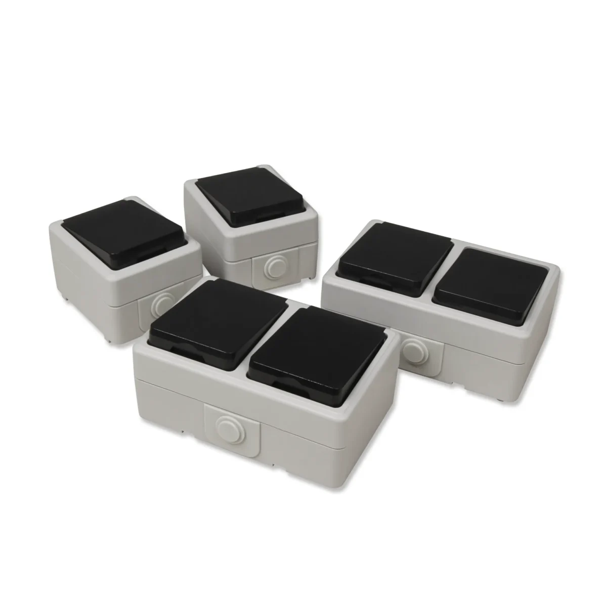 Feuchtraum Set McPower "Taff Waschraum" 4-teilig, grau, IP44 – Bild 1