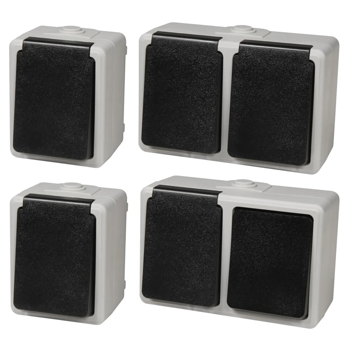 Feuchtraum Set McPower "Taff Waschraum" 4-teilig, grau, IP44 – Bild 2
