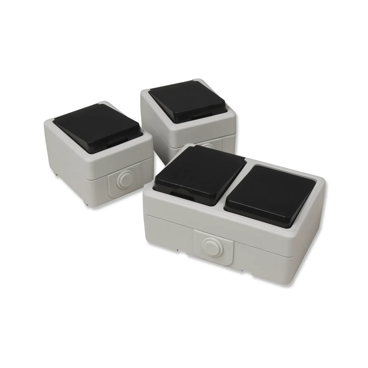 Feuchtraum Set McPower "Taff Heizkeller" 3-teilig, grau, IP44 – Bild 1