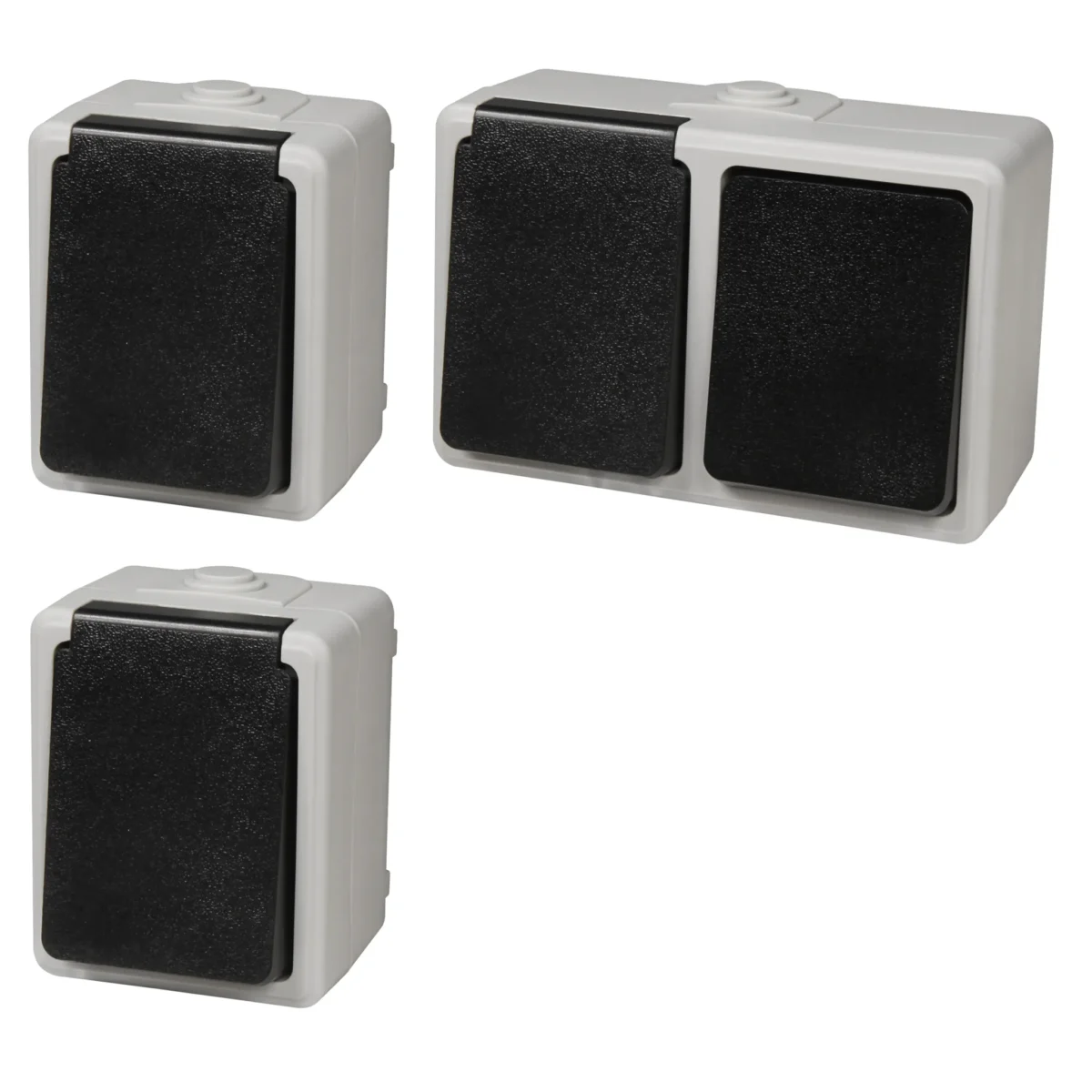 Feuchtraum Set McPower "Taff Heizkeller" 3-teilig, grau, IP44 – Bild 2
