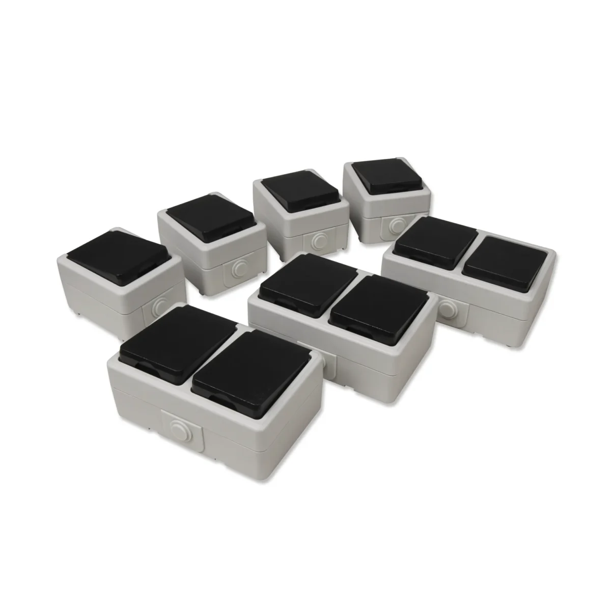 Feuchtraum Set McPower "Taff Werkstatt" 7-teilig, grau, IP44 – Bild 1