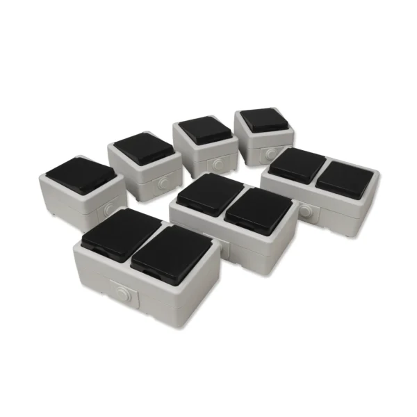 Feuchtraum Set McPower "Taff Werkstatt" 7-teilig, grau, IP44