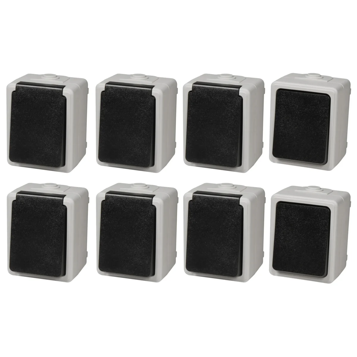 Feuchtraum Set McPower "Taff Starter" 8-teilig, grau, IP44 – Bild 2