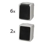 Feuchtraum Set McPower "Taff Starter" 8-teilig, grau, IP44 – Bild 3