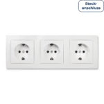 Steckdosen Set McPower Flair "Beginner 3S Profi" 4-teilig, weiß, Steckanschluss