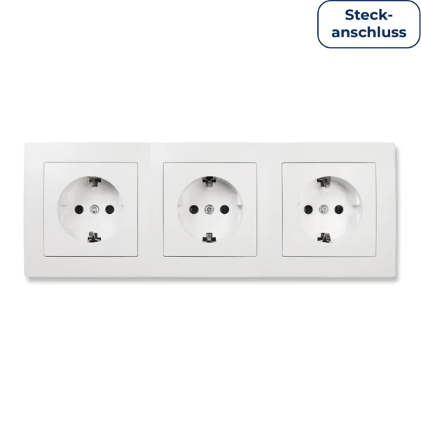 Steckdosen Set McPower Flair "Beginner 3S Profi" 4-teilig, weiß, Steckanschluss