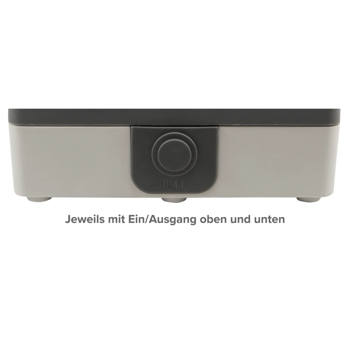Feuchtraum Doppel-Steckdose McPower "Secure", 250V~/16A, IP44, AP, grau – Bild 2