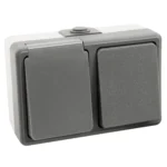 Feuchtraum Kombi-Dose McPower "Secure" 250V~, Schalter+Steckdose, IP44, AP, grau