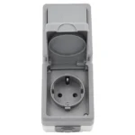 Feuchtraum Kombi-Dose McPower "Secure" 250V~, Schalter+Steckdose, IP44, AP, grau – Bild 3