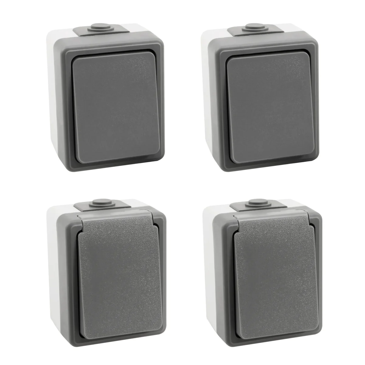 Feuchtraum Set McPower "Secure Flur" 4-teilig, grau, IP44 – Bild 1