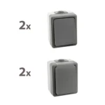 Feuchtraum Set McPower "Secure Flur" 4-teilig, grau, IP44 – Bild 2
