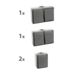 Feuchtraum Set McPower "Secure Waschraum" 4-teilig, grau, IP44 – Bild 2