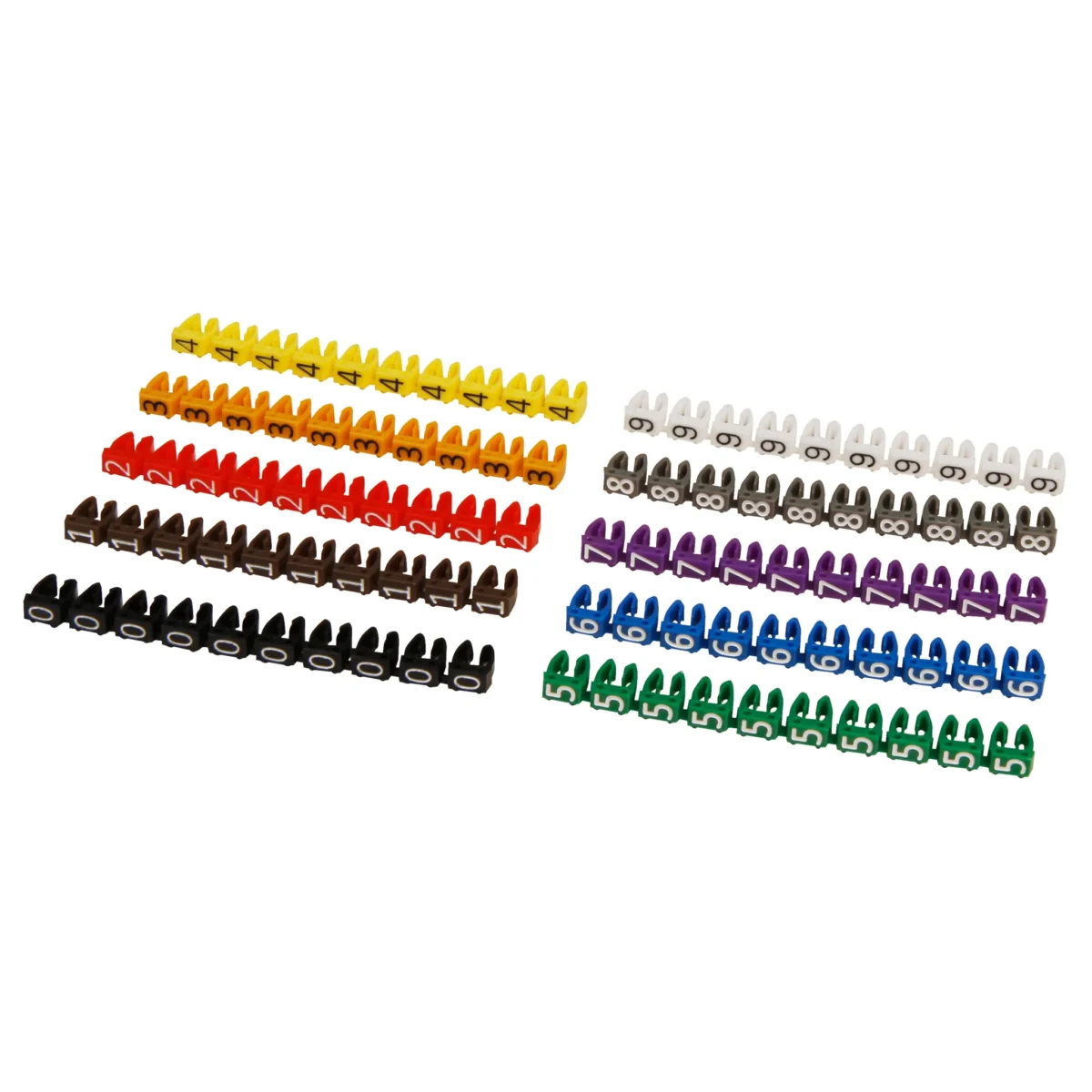 Kabelmarker-Clips McPower, bedruckt mit Ziffern 0-9, Kabeldurchmesser bis 6mm – Bild 2