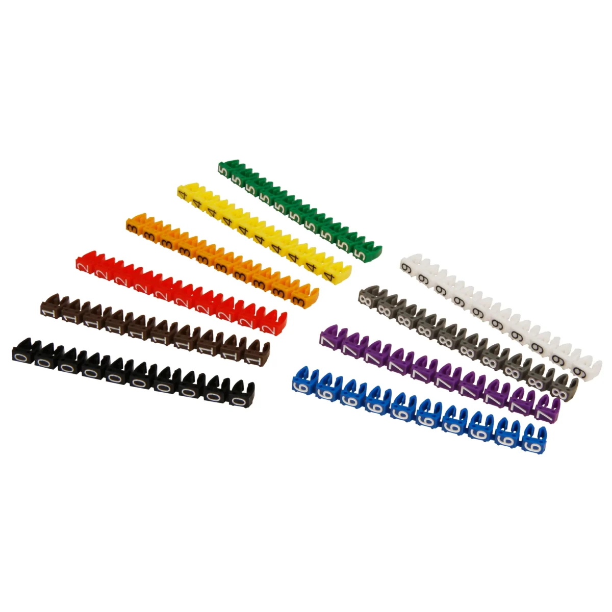 Kabelmarker-Clips McPower, bedruckt mit Ziffern 0-9, Kabeldurchmesser bis 6mm – Bild 3