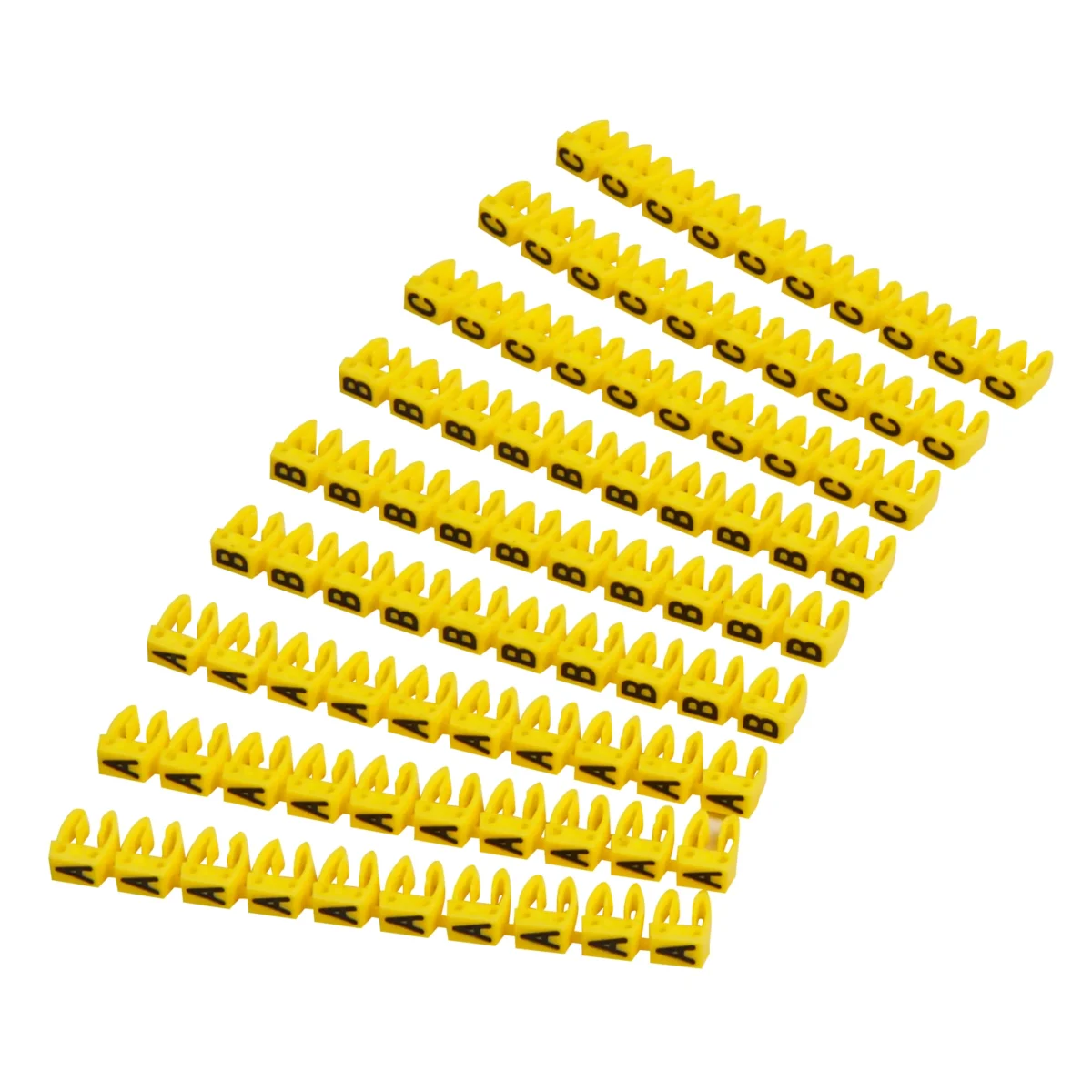Kabelmarker-Clips McPower, bedruckt mit Buchstaben, Kabeldurchmesser bis 4mm – Bild 1