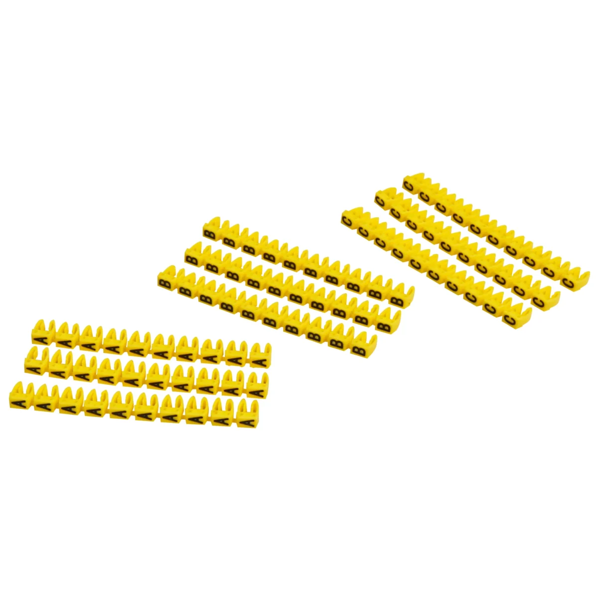 Kabelmarker-Clips McPower, bedruckt mit Buchstaben, Kabeldurchmesser bis 4mm – Bild 2