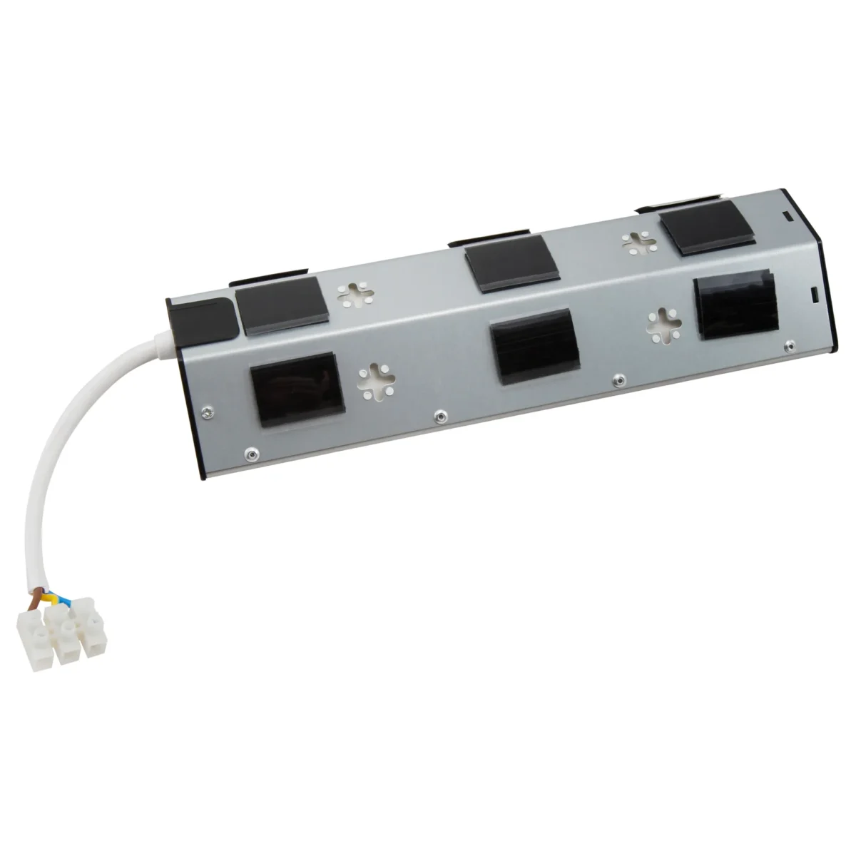 Steckdosenblock McPower "Premium" Aufbau, Edelstahl, 3-fach Schutzkontakt + USB – Bild 4