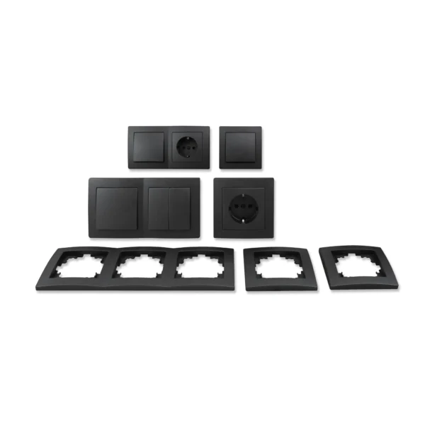 Schalter und Steckdosen Set McPower Flair "Flur" 13-teilig, anthrazit