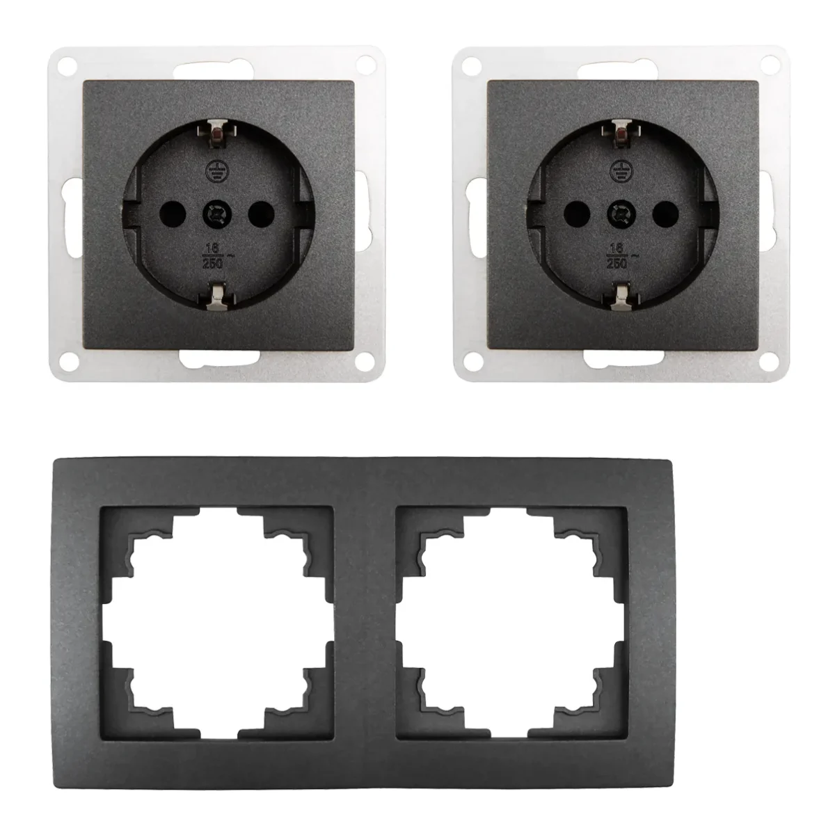 Steckdosen Set McPower Flair "Beginner 2S" 3-teilig, anthrazit – Bild 3