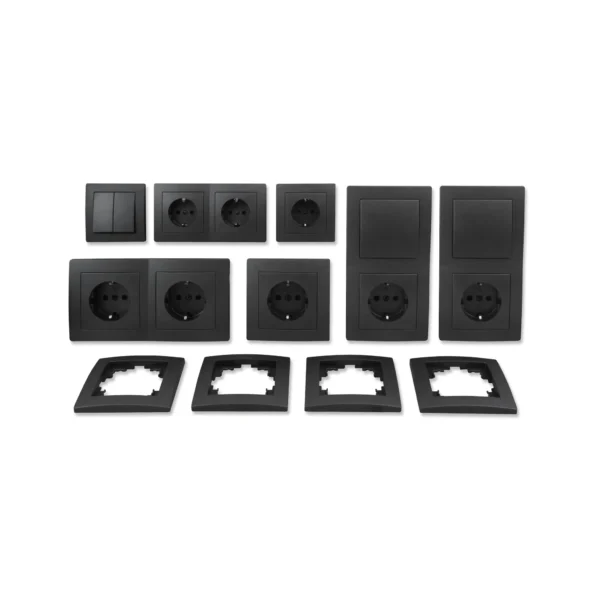 Schalter und Steckdosen Set McPower Flair "Standard Plus" 21-teilig, anthrazit