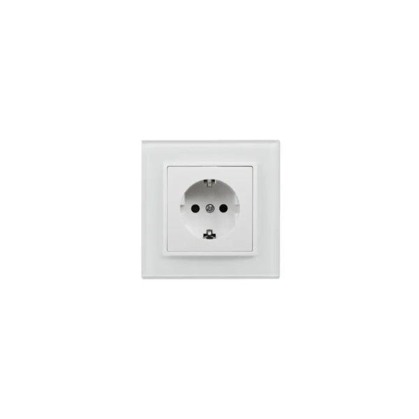 Schutzkontakt-Steckdose McPower "Flair", 250V~/16A, UP, Einsteckschutz, weiß