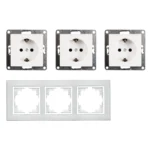Steckdosen Set McPower Flair "Beginner 3S-Style Profi" weiß + Glasrahmen, Steckanschluss – Bild 3