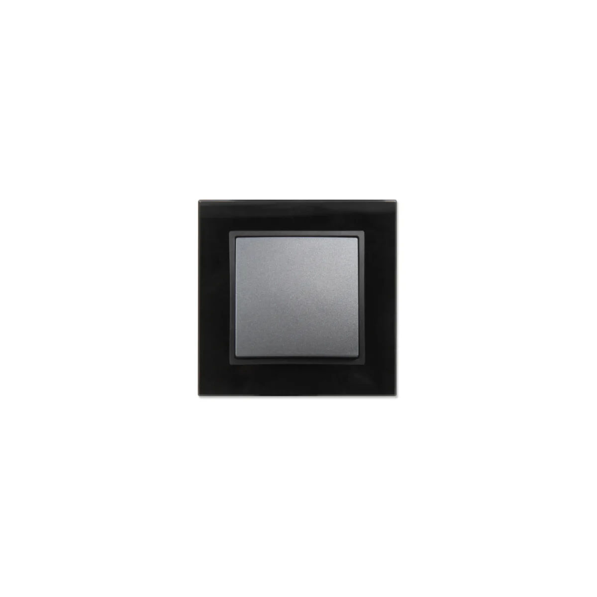 Wechselschalter McPower "Flair", 250V~/10A, UP, anthrazit, inkl. Glasrahmen – Bild 1