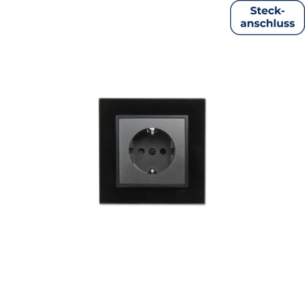 Schutzkontakt-Steckdose McPower "Flair", 250V~/16A, Steckanschluss, anthrazit
