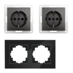 Steckdosen Set McPower Flair "Beginner 2S-Style" anthrazit + Glasrahmen – Bild 3