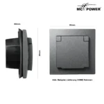 Schutzkontakt-Steckdose McPower "Flair" 250V/16A, UP, IP44, Steckanschluss – Bild 3