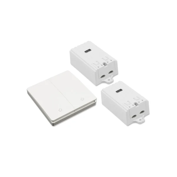 Funk-Schalter Set McPower "Kinetic" 2x Empfänger + 2-fach Wandtaster, max. 2300W