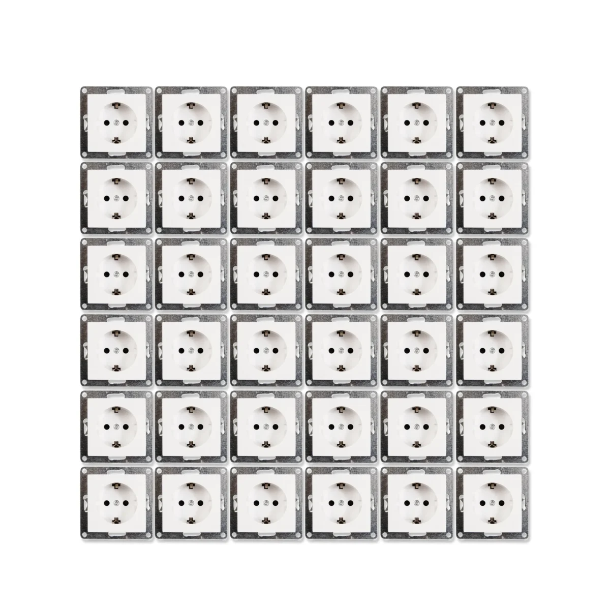 Schutzkontakt-Steckdose McPower "Flair" 250V~/16A, Einsteckschutz, 36er-Pack – Bild 1