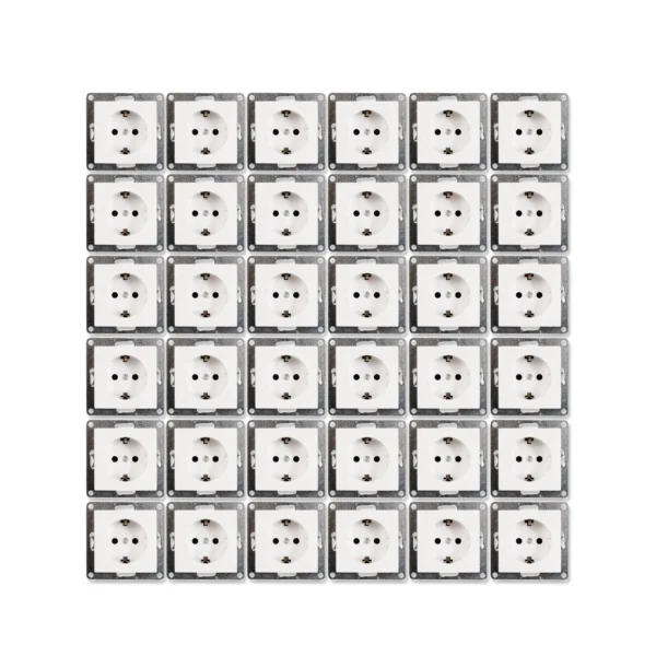 Schutzkontakt-Steckdose McPower "Flair" 250V~/16A, Einsteckschutz, 36er-Pack