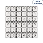 Schutzkontakt-Steckdose McPower "Flair" 250V~/16A, UP, Steckanschluss, 36er-Pack