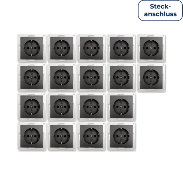 Schutzkontakt-Steckdose McPower "Flair" 250V~/16A, UP, Steckanschluss, 18er-Pack