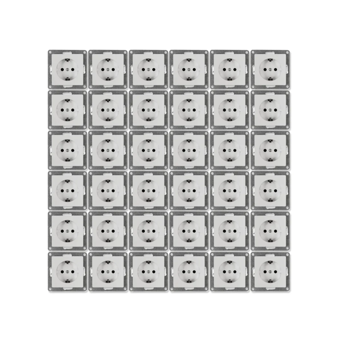 Schutzkontakt-Steckdose McPower "Cup" 250V~/16A, UP, Einsteckschutz, 36er-Pack – Bild 1
