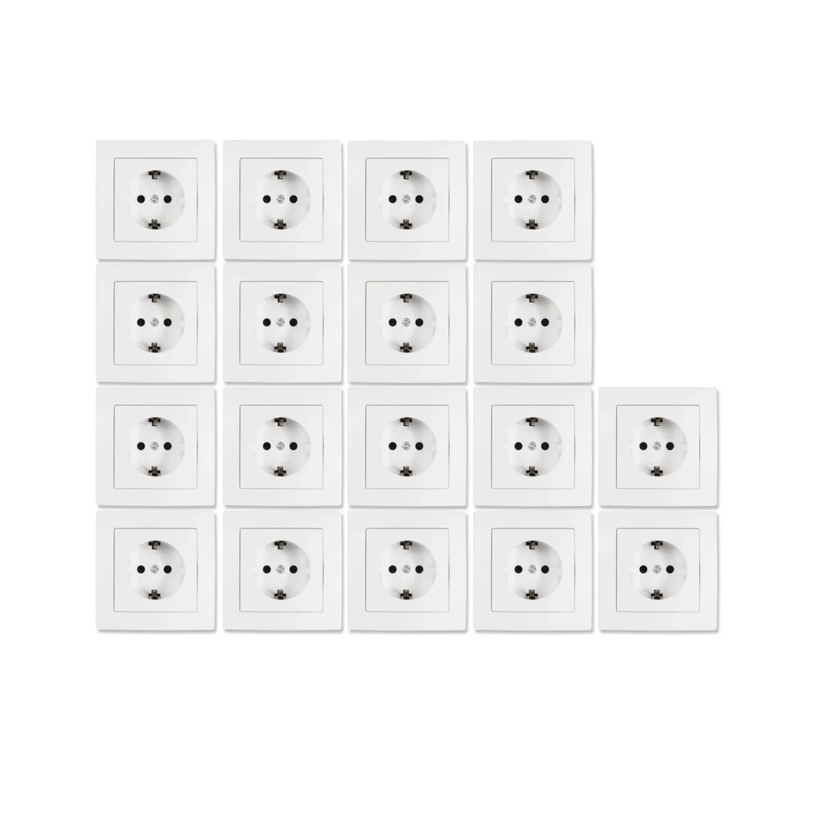 Schutzkontakt-Steckdose McPower "Flair" 250V~/16A, 18er-Pack, inkl. Rahmen – Bild 1