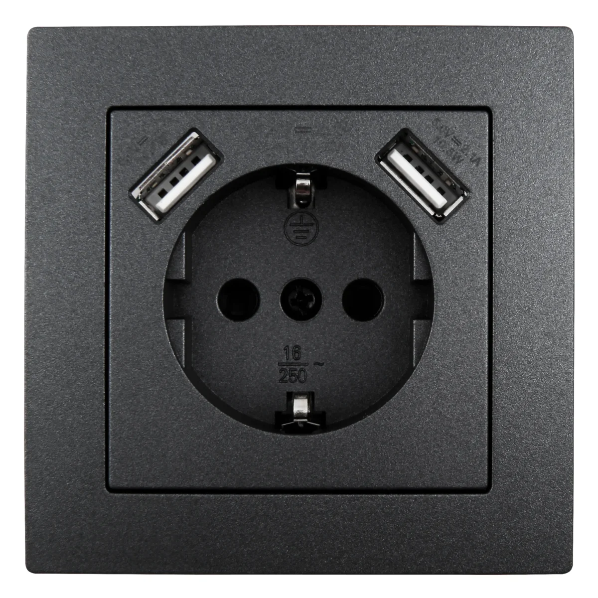 Schutzkontakt-Steckdose mit 2x USB McPower "Flair" 250V~/16A, 5V/2,1A, 12er-Pack – Bild 2