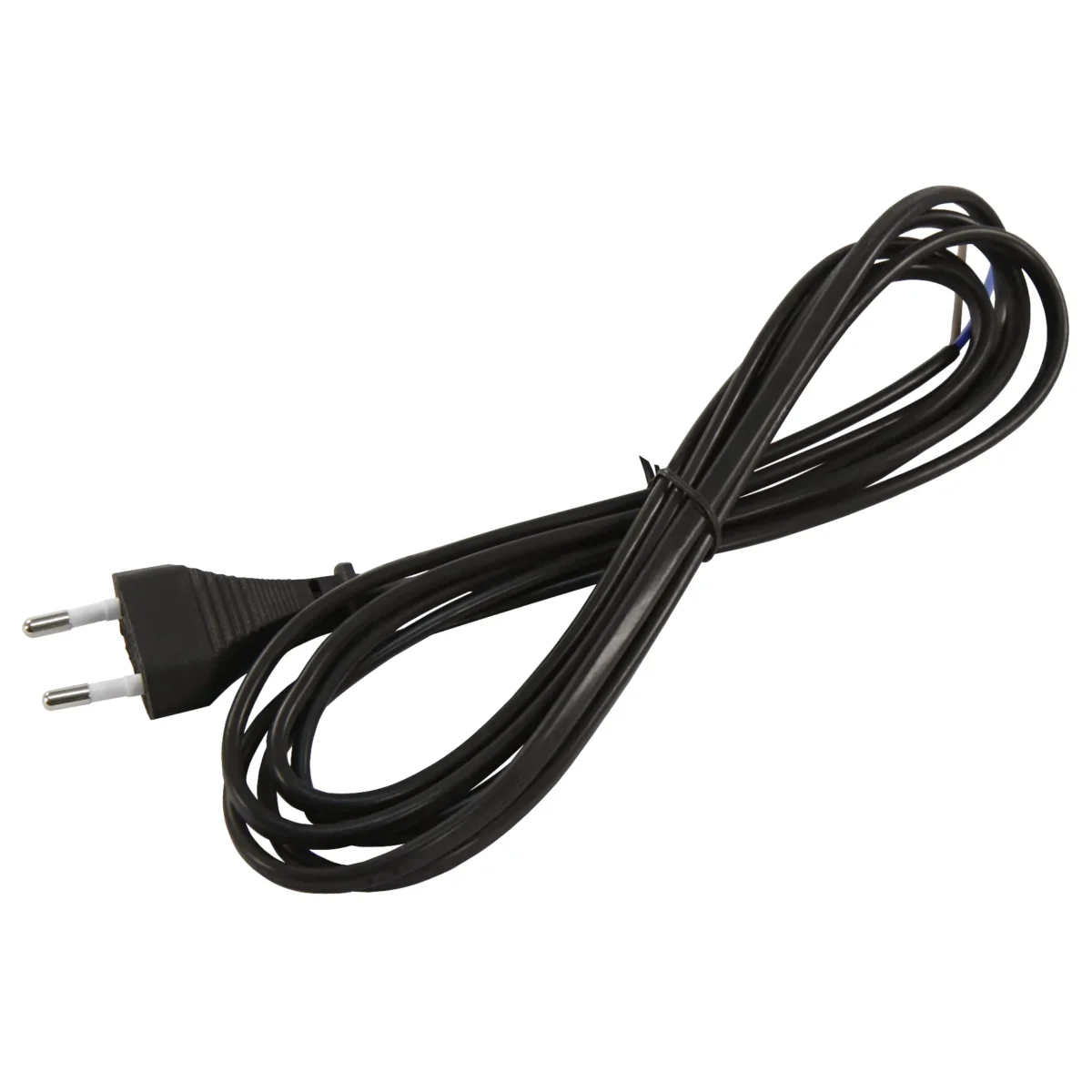 Euro-Netzkabel McPower mit blanken Enden Länge 2,5m, 2x0,75 mm², schwarz – Bild 2