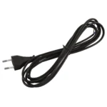Euro-Netzkabel McPower mit blanken Enden Länge 2,5m, 2x0,75 mm², schwarz – Bild 2
