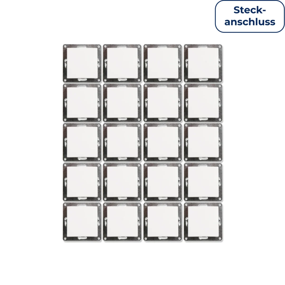 Wechselschalter McPower "Flair", 250V~/10A, UP, Steckanschluss, weiß, 20er-Pack – Bild 1