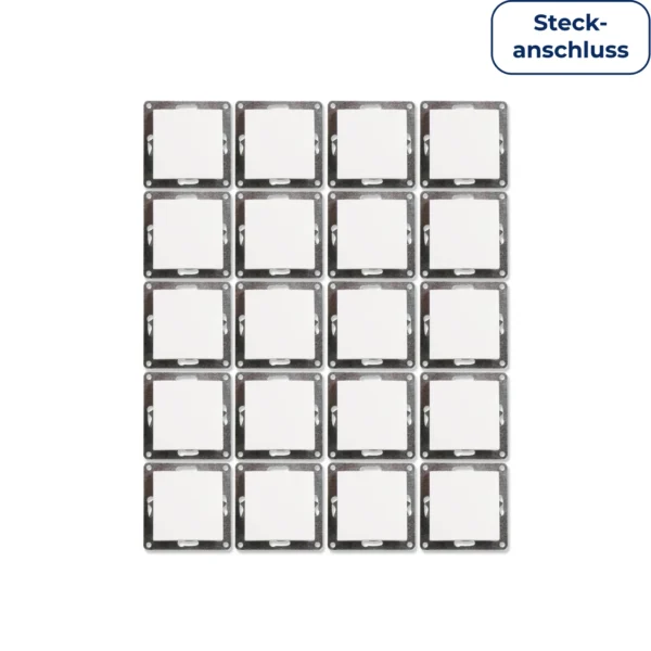 Wechselschalter McPower "Flair", 250V~/10A, UP, Steckanschluss, weiß, 20er-Pack