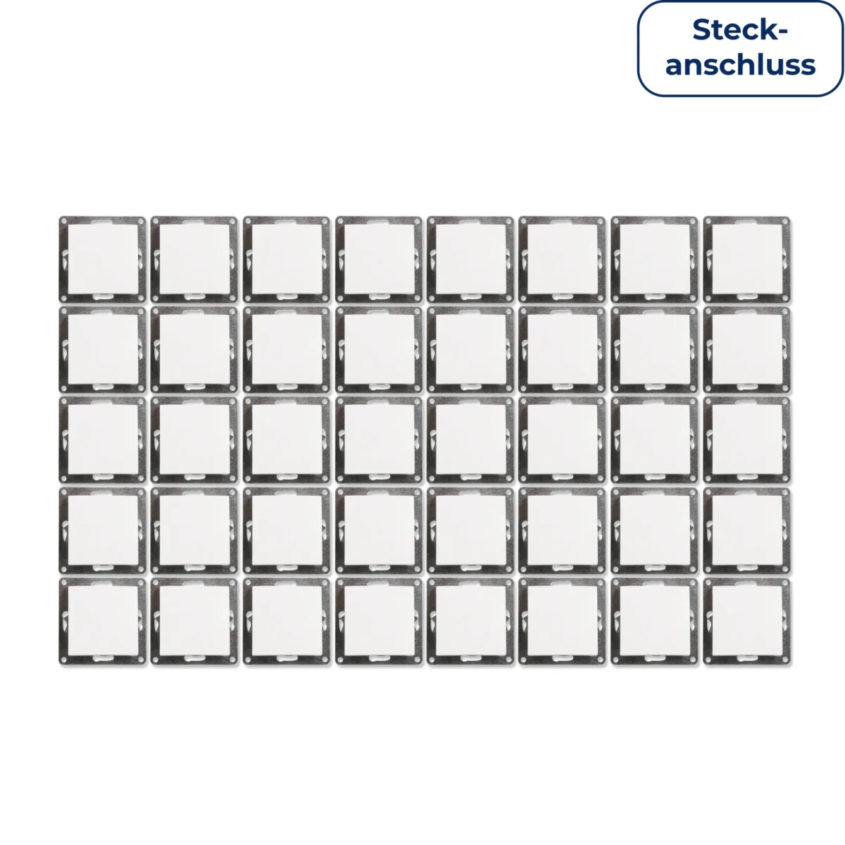 Wechselschalter McPower "Flair", 250V~/10A, UP, Steckanschluss, weiß, 40er-Pack – Bild 1
