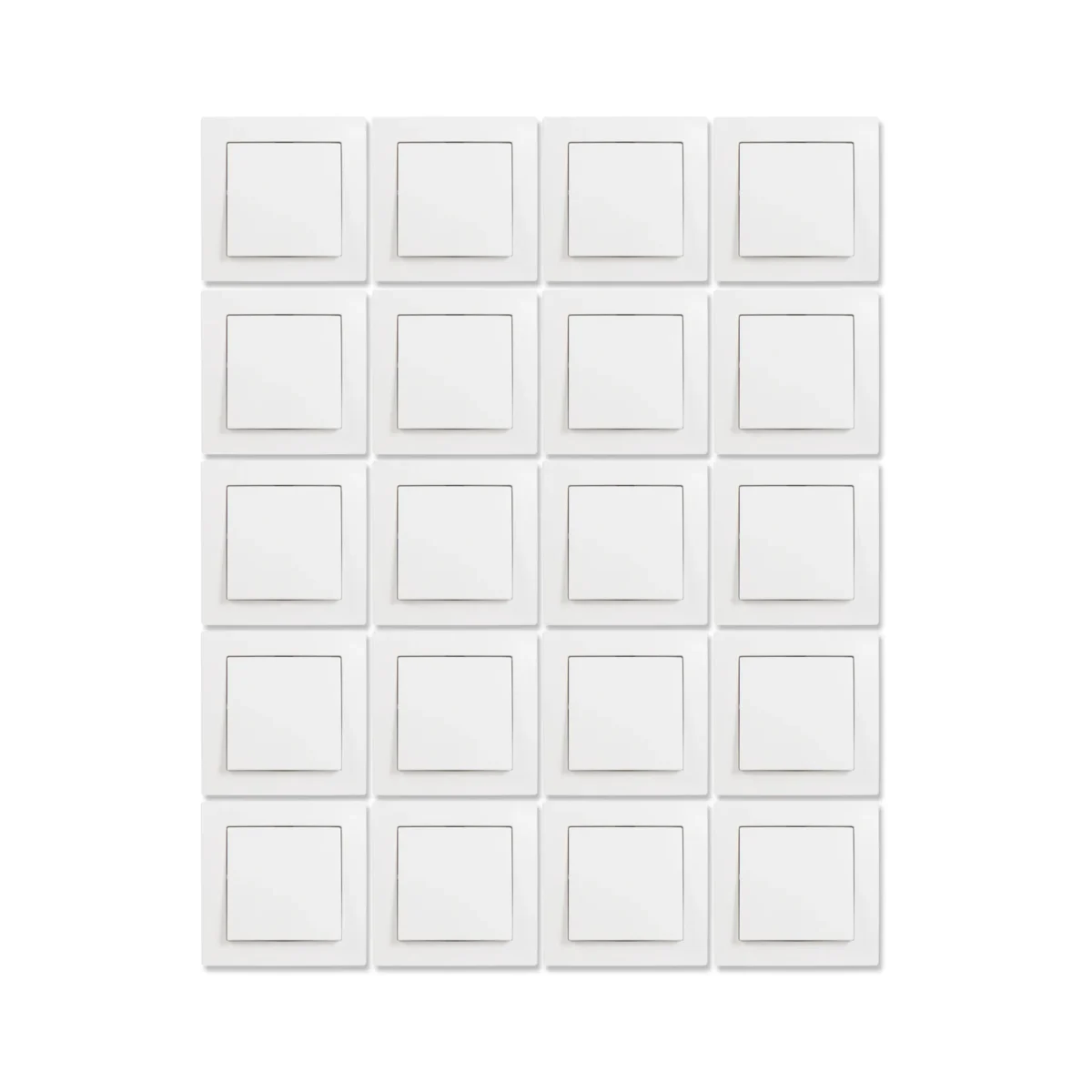 Wechselschalter McPower "Flair", 250V~/10A, UP, weiß, inkl. Rahmen, 20er-Pack – Bild 1