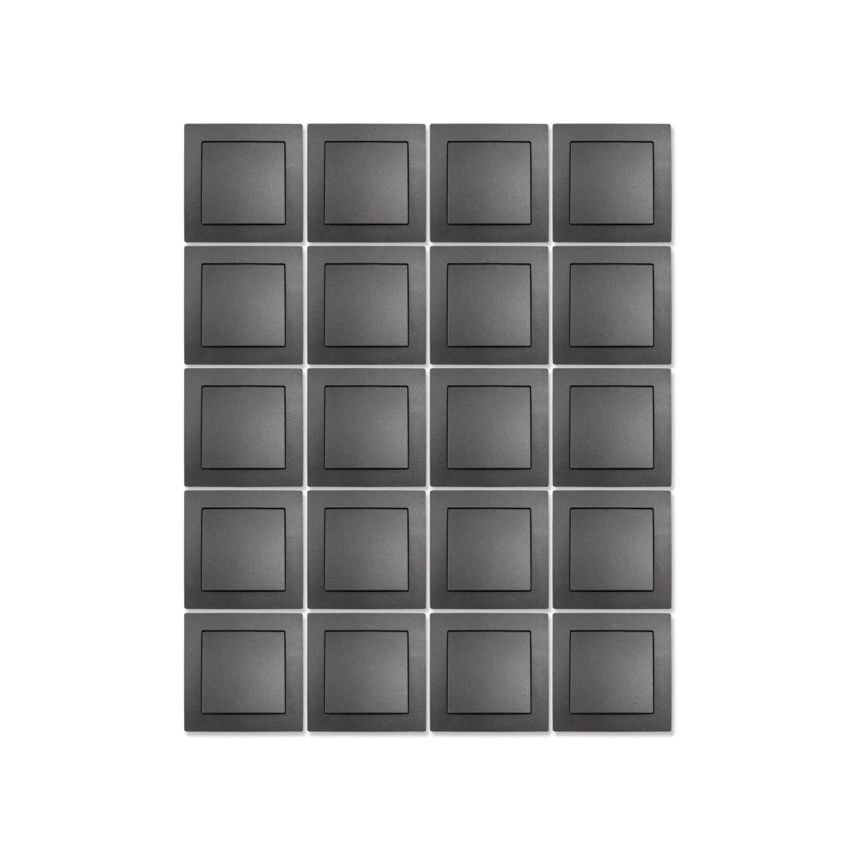 Wechselschalter McPower "Flair", 250V~/10A, anthrazit, inkl. Rahmen, 20er-Pack – Bild 1