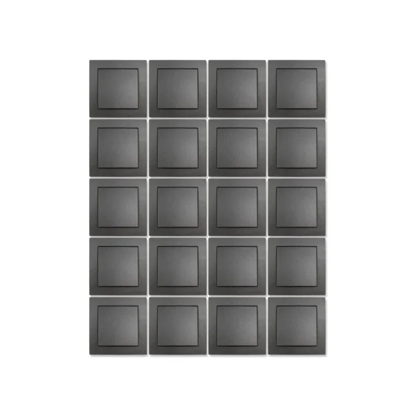 Wechselschalter McPower "Flair", 250V~/10A, anthrazit, inkl. Rahmen, 20er-Pack