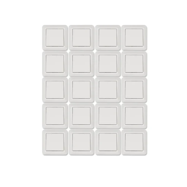 Wechselschalter McPower "Cup" 250V~/10A, UP, weiß, inkl. Rahmen, 20er-Pack