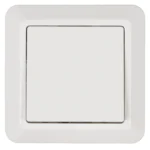 Wechselschalter McPower "Cup" 250V~/10A, UP, weiß, inkl. Rahmen, 20er-Pack – Bild 2