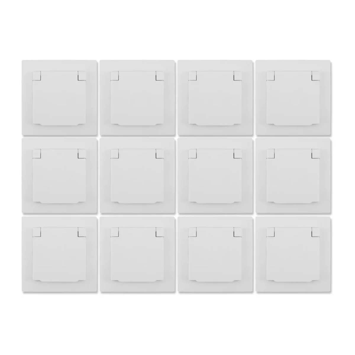Schutzkontakt-Steckdose McPower "Flair", 250V~/16A, UP, IP44, weiß, 12er-Pack – Bild 1