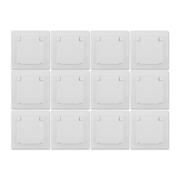 Schutzkontakt-Steckdose McPower "Flair", 250V~/16A, UP, IP44, weiß, 12er-Pack